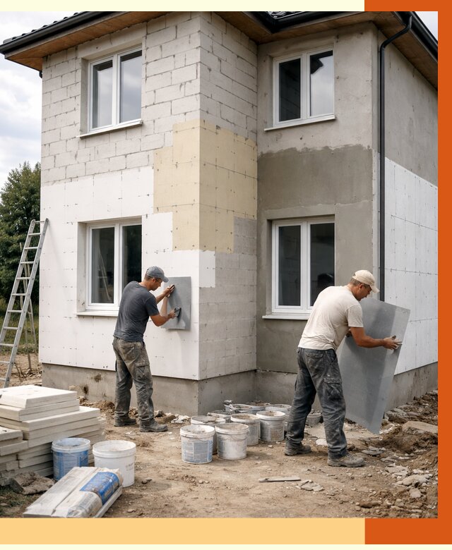Утепление дома из газобетона в Азнакаеве от 4310 руб./м² — заказать у ТепломастерЗнк
